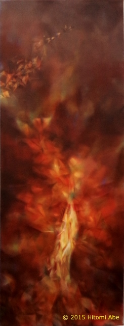 Wonder IV &copy;  2013 Hitomi, oil on canvas, 40 x 120 cm